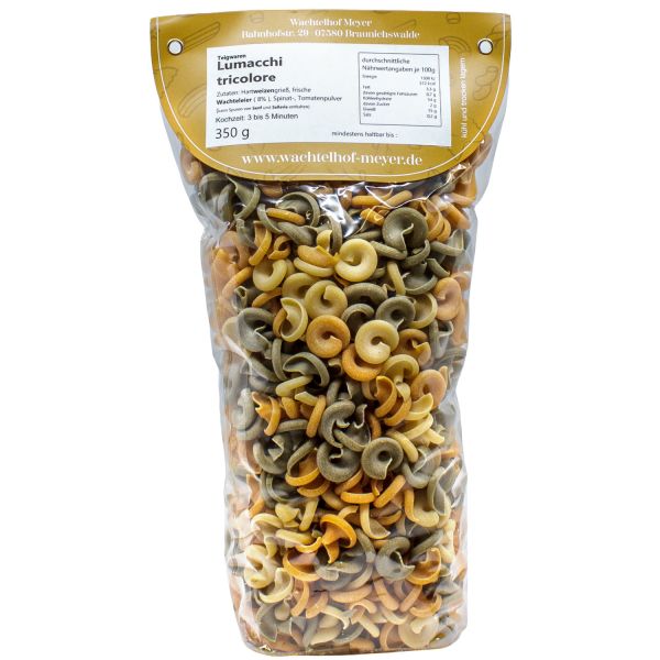 Meyer’s Wachtelei-Teigwaren Lumacchi-tricolore 350 g